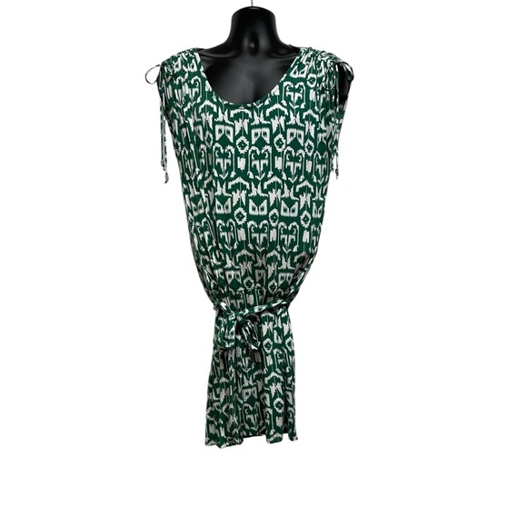 Michael Kors Green White Midi Dress Size L 
ResortWear, Layer, Fall Transitional - Picture 1 of 12
